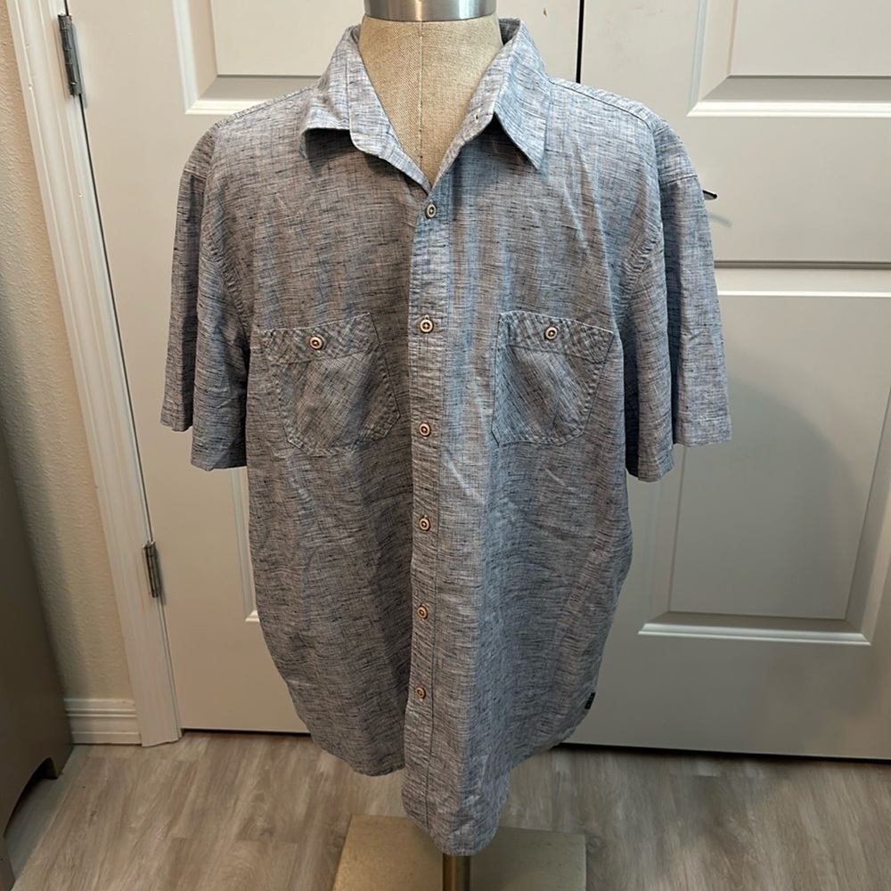 ROWM BLUE SHORT SLEEVE BUTTON DOWN GUC SZ XL CAREER EVERYDAY DATE NIGHT